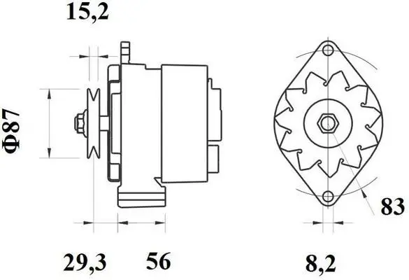 Handler.Part Alternator MAHLE MG438 2