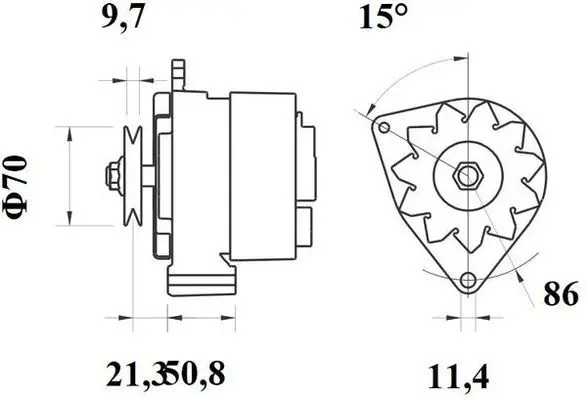 Handler.Part Alternator MAHLE MG499 2