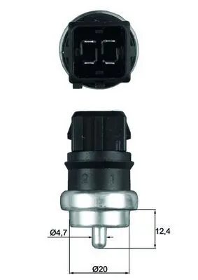 Handler.Part Sensor, coolant temperature MAHLE TSE14 1