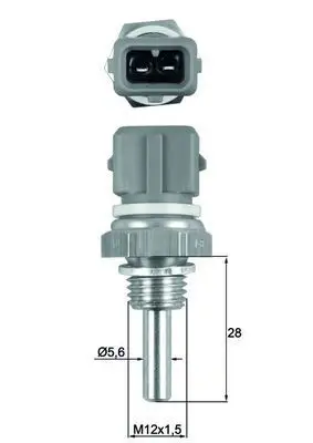 Handler.Part Sensor, coolant temperature MAHLE TSE19 1