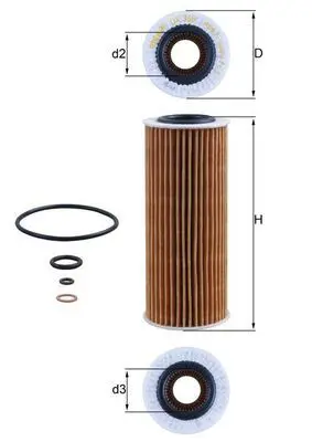 Handler.Part Oil filter MAHLE OX368D1 1