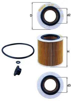 Handler.Part Oil filter MAHLE OX387D1 1