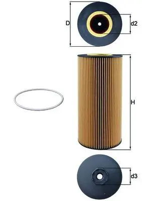 Handler.Part Oil filter MAHLE OX348D 1