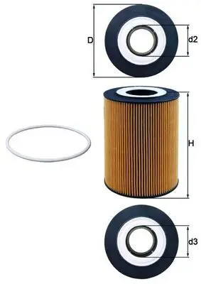 Handler.Part Oil filter MAHLE OX359D 1