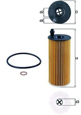 Handler.Part Oil filter MAHLE OX404D 1