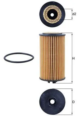 Handler.Part Oil filter MAHLE OX978D 1