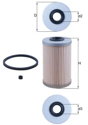 Handler.Part Fuel filter MAHLE KX204D 1