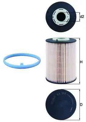 Handler.Part Fuel filter MAHLE KX393D 1