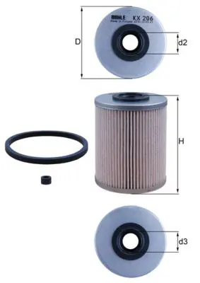 Handler.Part Fuel filter MAHLE KX206D 1