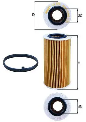 Handler.Part Oil filter MAHLE OX370d1 1