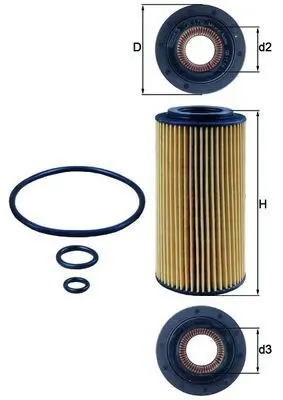 Handler.Part Oil filter MAHLE OX179D 1