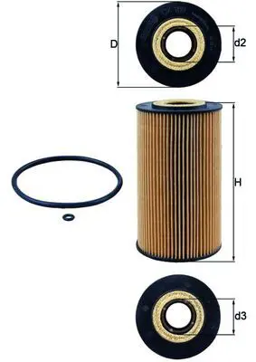 Handler.Part Oil filter MAHLE OX169D 1