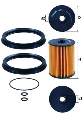 Handler.Part Fuel filter MAHLE KX504D 1