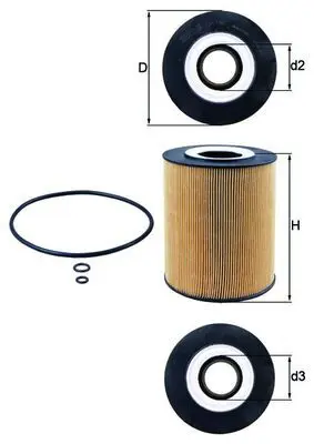 Handler.Part Oil filter MAHLE OX146D 1