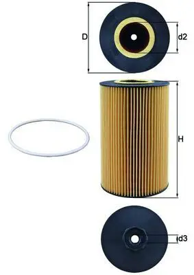 Handler.Part Oil filter MAHLE OX425D 1