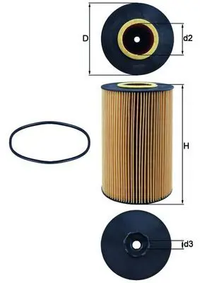 Handler.Part Oil filter MAHLE OX426D 1