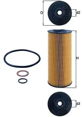 Handler.Part Oil filter MAHLE OX137D2 1