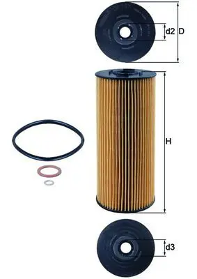 Handler.Part Oil filter MAHLE OX137D 1