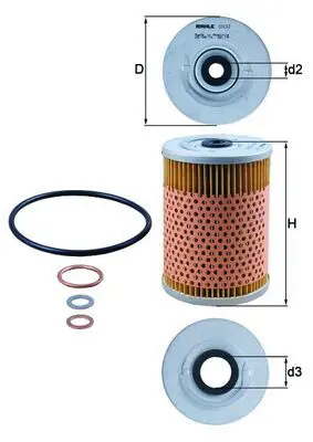 Handler.Part Oil filter MAHLE OX32D 2