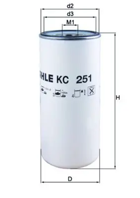 Handler.Part Fuel filter MAHLE KC251 1