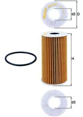 Handler.Part Oil filter MAHLE OX441D 1