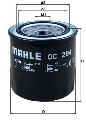 Handler.Part Oil filter MAHLE OC294 1