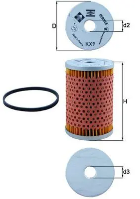 Handler.Part Fuel filter MAHLE KX9D 1