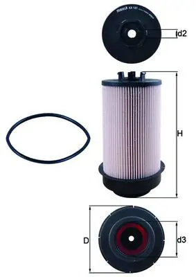 Handler.Part Fuel filter MAHLE KX181D 1