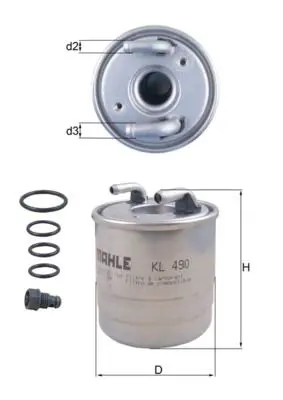 Handler.Part Fuel filter MAHLE KL490D 1