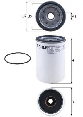 Handler.Part Fuel filter MAHLE KC371D 1