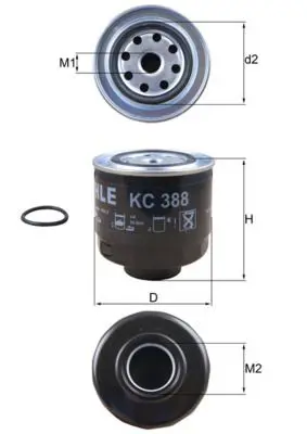 Handler.Part Fuel filter MAHLE KC388D 1