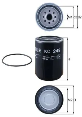 Handler.Part Fuel filter MAHLE KC249D 1