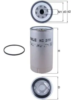 Handler.Part Fuel filter MAHLE KC375D 1