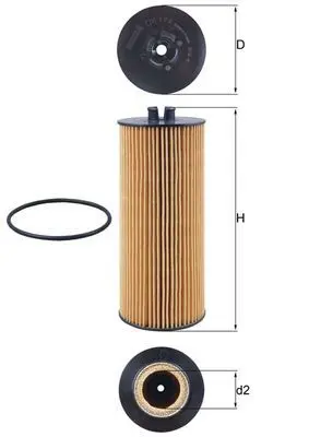 Handler.Part Oil filter MAHLE OX174D 1