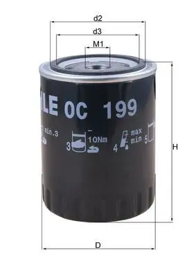 Handler.Part Oil filter MAHLE OC199 1