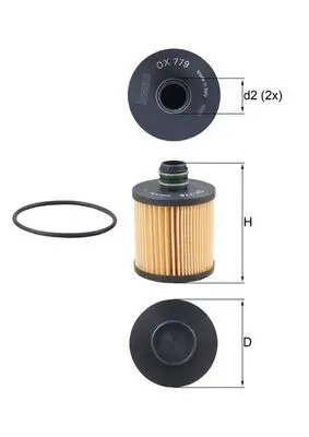 Handler.Part Oil filter MAHLE OX779D 1