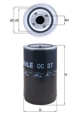 Handler.Part Oil filter MAHLE OC27 1