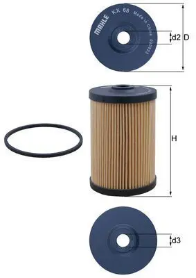 Handler.Part Fuel filter MAHLE KX68D 1