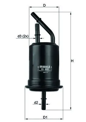 Handler.Part Fuel filter MAHLE KL488 1