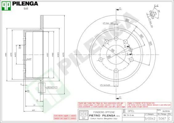 Handler.Part Brake disc PILENGA 5067 1