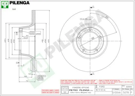 Handler.Part Brake disc PILENGA 5078 1