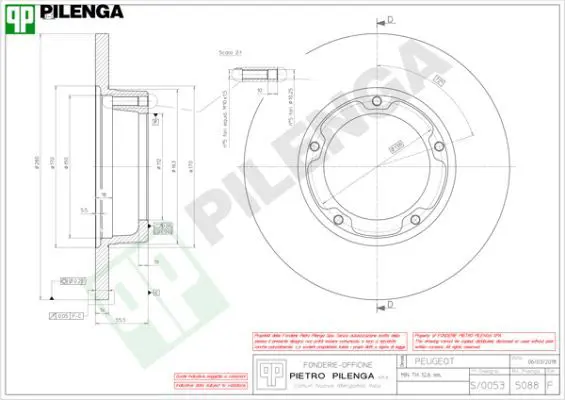 Handler.Part Brake disc PILENGA 5088 1