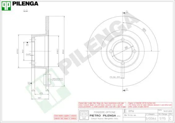 Handler.Part Brake disc PILENGA 5115 1