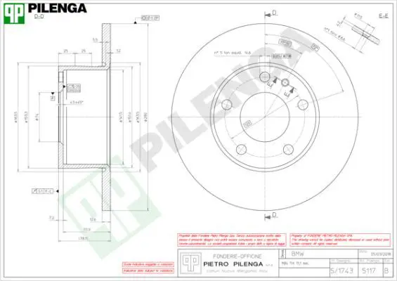 Handler.Part Brake disc PILENGA 5117 1