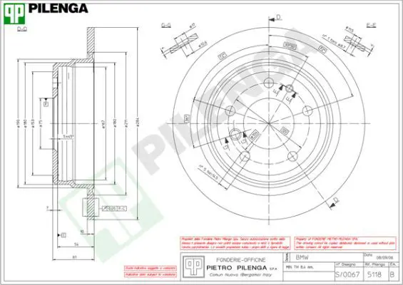 Handler.Part Brake disc PILENGA 5118 1