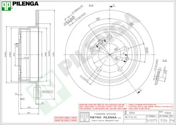 Handler.Part Brake disc PILENGA 5126 1