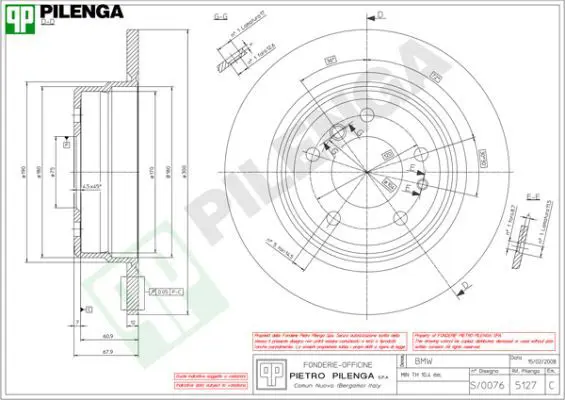 Handler.Part Brake disc PILENGA 5127 1