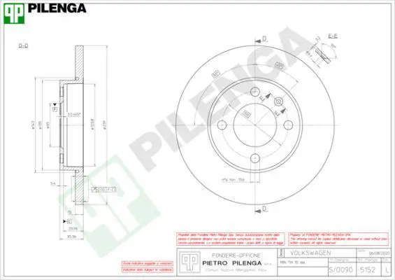 Handler.Part Brake disc PILENGA 5152 1