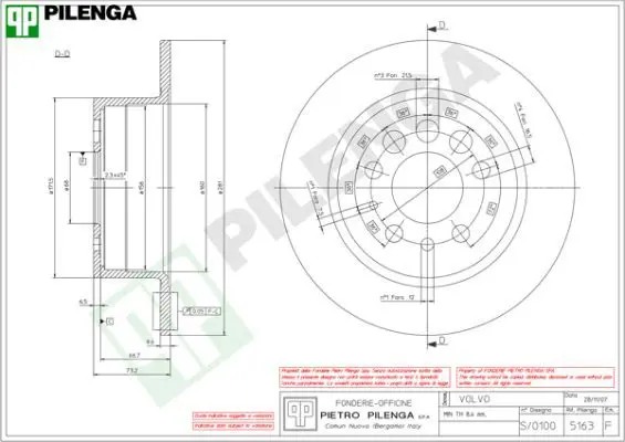 Handler.Part Brake disc PILENGA 5163 1