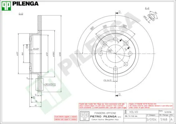 Handler.Part Brake disc PILENGA 5168 1